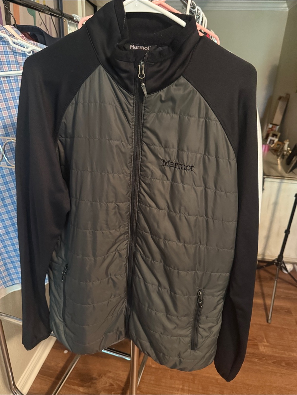 Marmot Men's Quilted Performance Jacket - Black and Gray